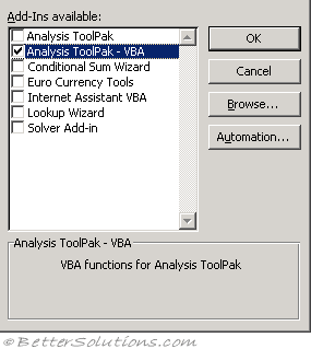 Analysis toolpak excel for mac